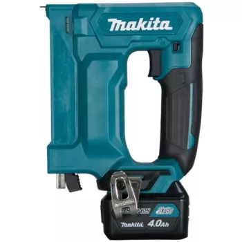 Agrafador a bateria ST113DSMJ, 10,8 volts, agrafador elétrico azul/preto, 2x bateria de iões de lítio 4,0 Ah, em MAKPAC tamanho 1