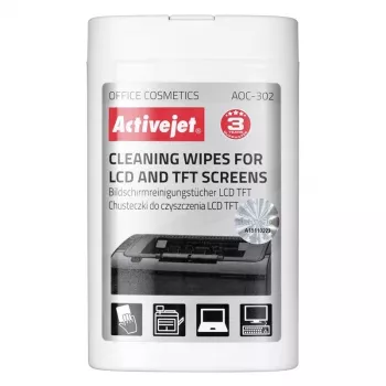 Panos de limpeza para ecrã LCD Activejet AOC-302, 100 unid.