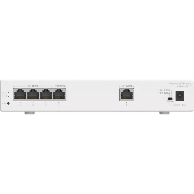 Router multiserviços Huawei S380-L4P1T, 1x WAN, 4x POE LAN