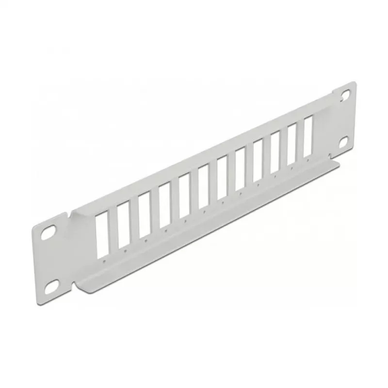 Patch panel de fibra ótica DeLOCK 10 polegadas 12 portas SC duplex LC quad 1U cinzento