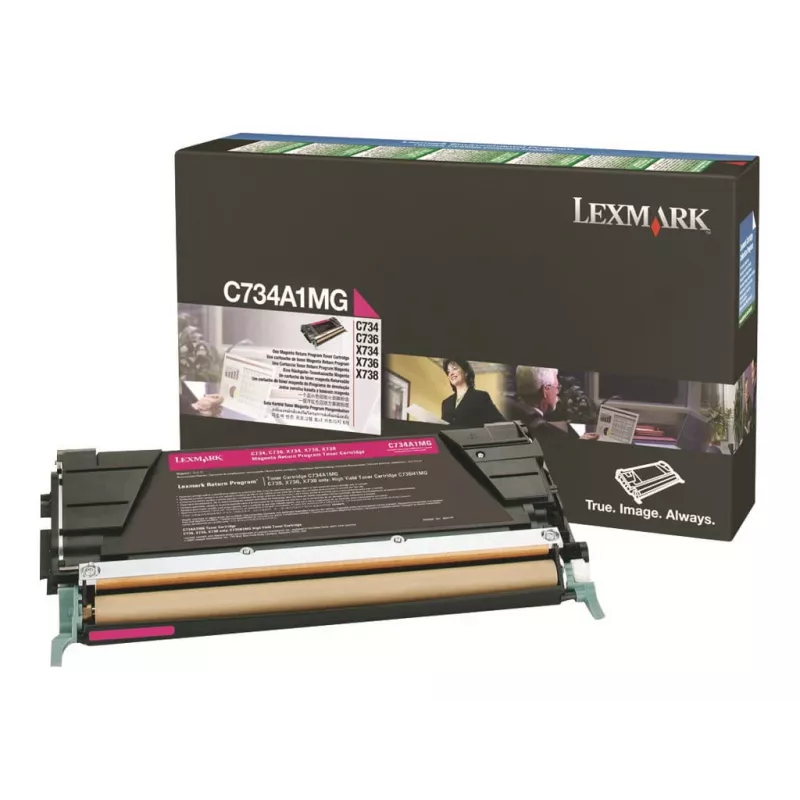 Lexmark - Cartucho de toner - 1 x magenta - 6000 páginas - LRP / LCCP (0C734A1MG)