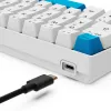 Teclado Sharkoon SGK50 S4 Home USB QWERTZ alemão branco 60% RGB LED