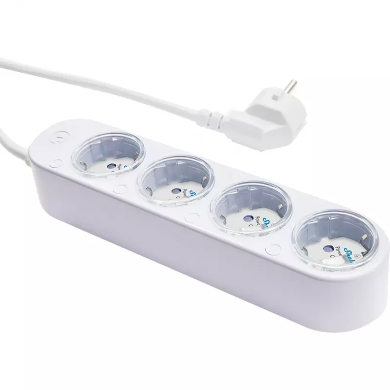 Régua de tomadas Smart 12A Shelly Power Strip 4 Gen4 Zigbee/Matter