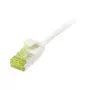 Cabo de rede RJ45, CAT6A 500 MHz, 0,15 m, branco, U/FTP, Slimline redondo d=3,8 mm, TPE/LSZH (Superflex), AWG32, com cabo bruto Cat.7, Synergy 21 (S217320V3)