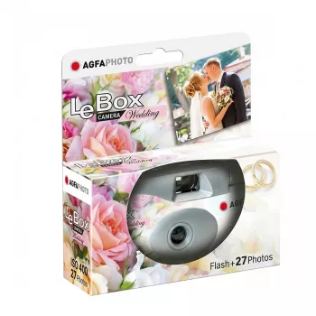 Máquina fotográfica descartável AgfaPhoto Le Box Wedding