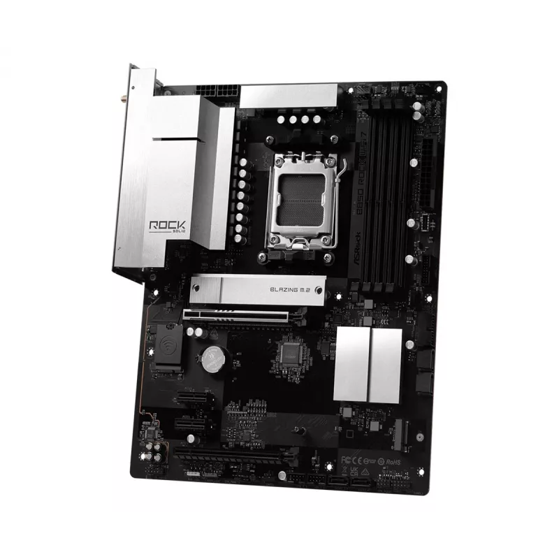 Placa-mãe ASRock B850 Rock WiFi 7, socket AMD AM5, ATX, DDR5, Wi-Fi 7