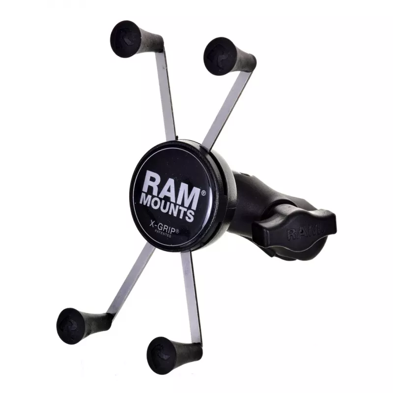 Suporte para telemóvel RAM Mounts X-Grip grande com base para coluna de direção de motociclo
