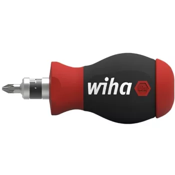 Wiha Stubby chave de fendas com pontas 8 peças sextavado interior, sextavado exterior, Phillips, Pozidriv, fenda, TORX (43613)