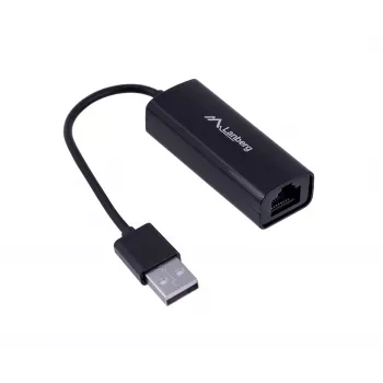 Placa de rede LANBERG NC-0100-01 USB 10 Gbit/s, hot-swap, cabo 0,15 m, preto