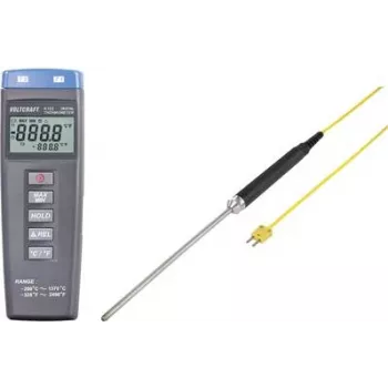 VOLTCRAFT K102 + TP 208 termómetro -200 a +1370 °C sonda Type-K