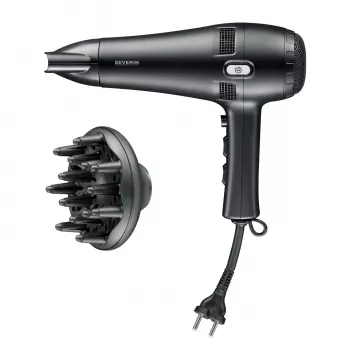 Secador de cabelo Severin HT 0165 2100 W preto comprimento do cabo 1,8 m
