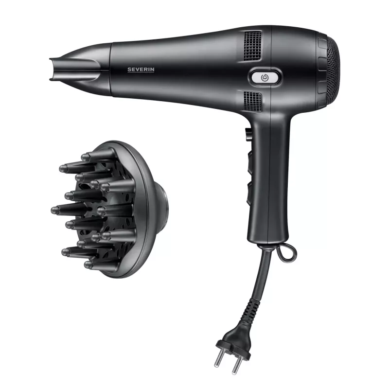 Secador de cabelo Severin HT 0165 2100 W preto comprimento do cabo 1,8 m