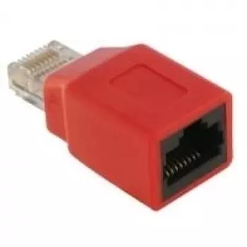Adaptador crossover DeLOCK RJ45 macho/fêmea vermelho 65025