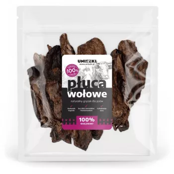 UNISZKI pulmão de vaca - petisco para cães - 500 g