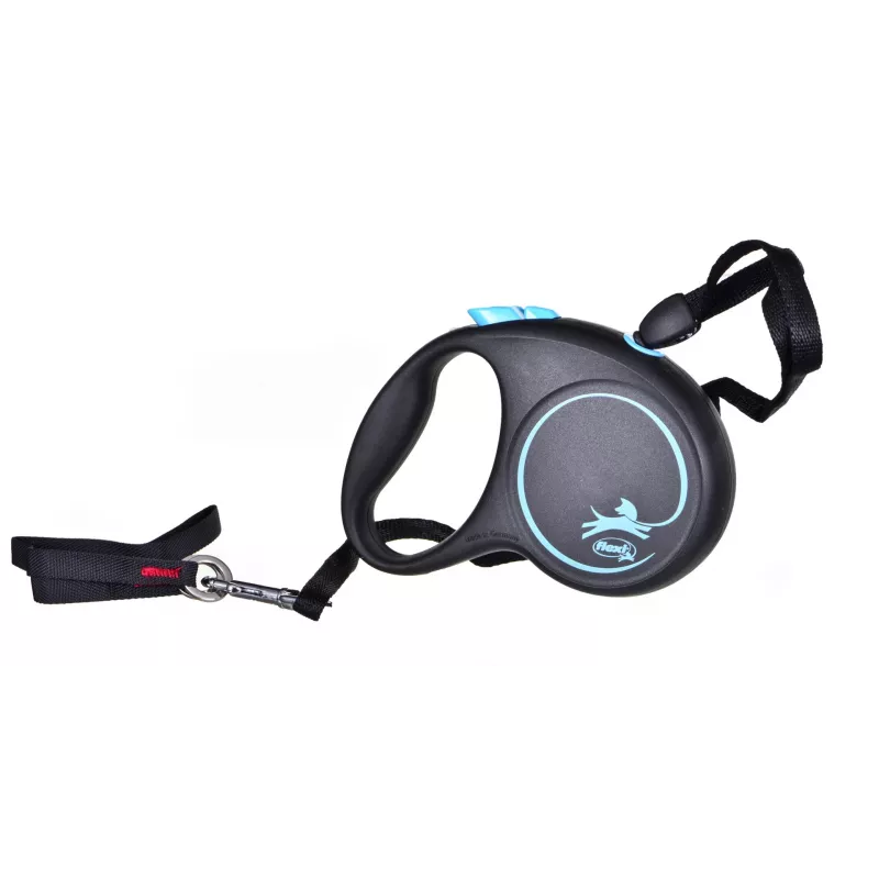 Treia Flexi Black Design S 5 m com mecanismo retrátil para cão