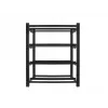 Suporte de bateria para UPS 830x454 2 filas 4 níveis 8 compartimentos preto embalado plano
