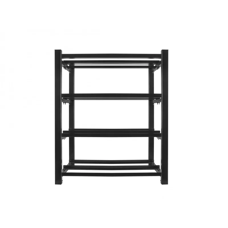 Suporte de bateria para UPS 830x454 2 filas 4 níveis 8 compartimentos preto embalado plano