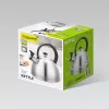 Chaleira Maestro MR1302 aço inoxidável 2,5 L, adequada para indução, apito com tampa articulada, pega preta