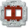 BUSCH JAEGER 1753-0-8055 - 2 x RJ-45 - vermelho - metal - plástico