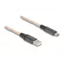 Cabo USB 2.0 DeLOCK Type-A para USB Type-C RGB 1m