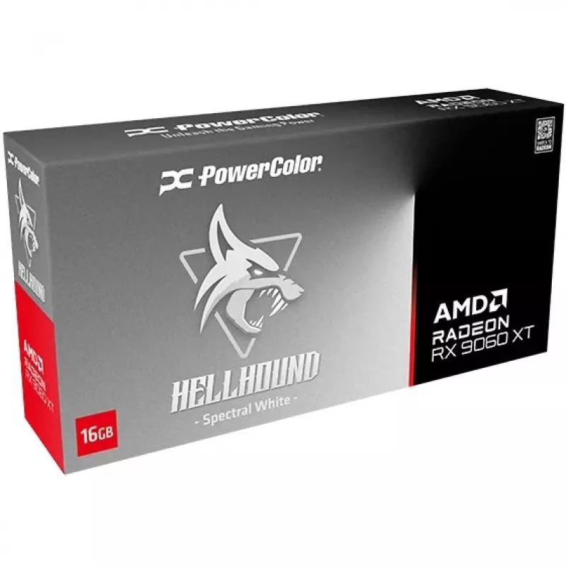PowerColor Hellhound Radeon RX 9060 XT 16GB GDDR6 branco