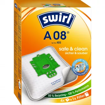 Sacos para aspirador Melitta A 08/09 Micropor 4 unidades (AEG) Gr.24 6000 7000 ÖKO VAMPYR (1-7025-08)