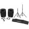 Conjunto de altifalantes ativos Omnitronic XFM-212AP com tripé MOVE MK2, par