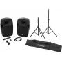 Conjunto de altifalantes ativos Omnitronic XFM-212AP com tripé MOVE MK2, par