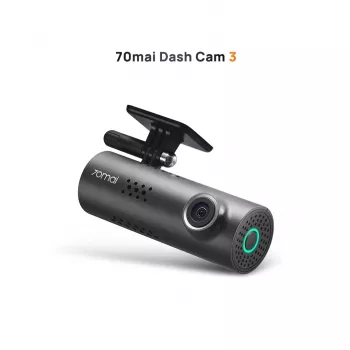 Dashcam 70mai M200, 1080p Full HD 1920×1080, H.265, 60 fps, bateria 300 mAh, Wi-Fi, microSD até 128 GB, abertura f/1.8, preto