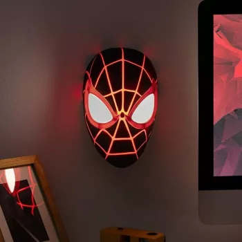 Candeeiro de mesa Paladone Mask Light PP14323SPMVN Spiderman Miles Morales – luz noturna em forma de personagem