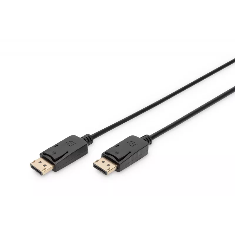 Cabo de ligação DisplayPort com bloqueio 1080p 60Hz FHD Type DP / DP M / M preto 3m