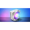 Dissipador de CPU por ar MODECOM Volcano 0C T721 ARGB 120 branco, torre única, ventoinha de 120 mm