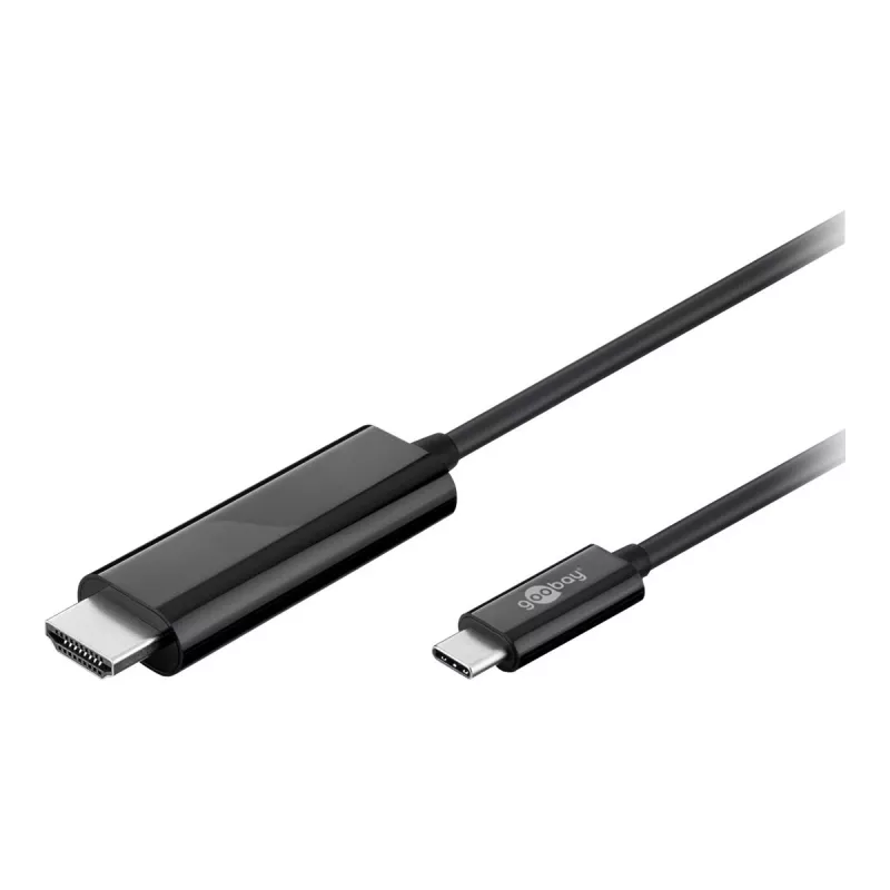 Cabo adaptador Goobay USB 3.1 Type-C™ para High Speed HDMI™, 1,8 m - ficha USB-C™ > ficha HDMI™ standard (Type-A) (77528)
