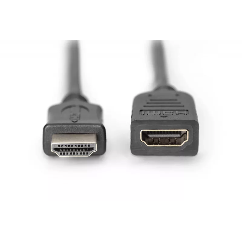 Cabo de extensão HDMI High Speed - HDMI com Ethernet Digitus ASSMANN - HDMI (F) para HDMI (M) - 5 m - isolamento triplo - preto (AK-330201-050-S)