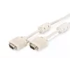 Cabo de ligação de monitor VGA DIGITUS AK-310103-100-E — HD15(M) para HD15(M), 10 m, 3Coax+7 fios, bege