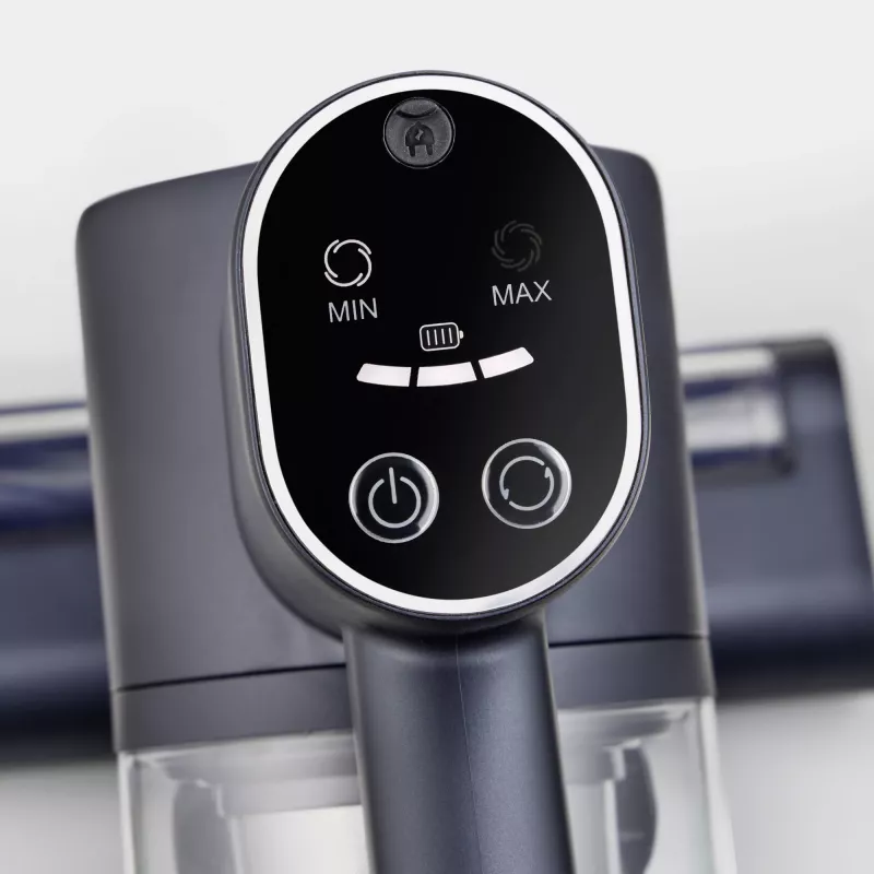 Aspirador vertical SEVERIN HV 7178 — sem fios Li-Ion 2,2 Ah, 130 W, sem saco 0,5 l, azul metálico