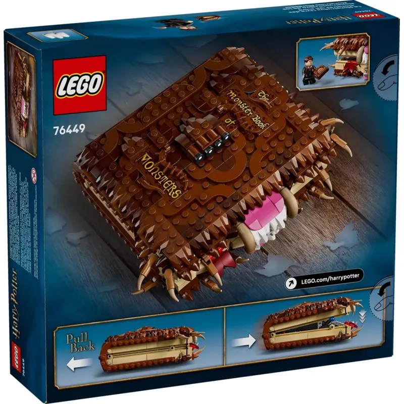 LEGO Harry Potter Conjunto de brincar Livro dos Monstros 76449 — 518 peças, 1 minifigura, dentes encaixáveis