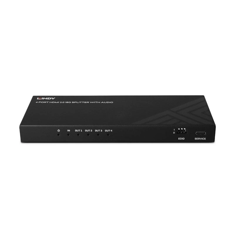 Lindy 38535 splitter HDMI 8K60 de 4 portas com áudio