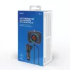 Transmissor FM SAVIO TR-14 Bluetooth USB, FM 87,6–107,9 MHz, MicroSD, USB-C, alimentação 12 V automóvel