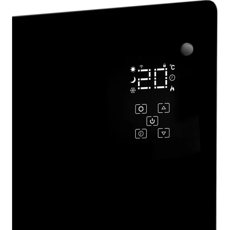 Carruzzo Q20F1 Aquecedor de vidro preto