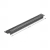 Placa cega DeLOCK 67035 preto metal 44 mm x 482 mm x 11 mm