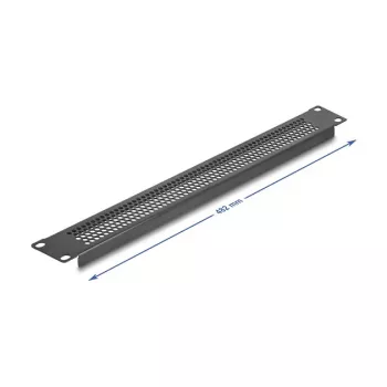 Placa cega DeLOCK 67035 preto metal 44 mm x 482 mm x 11 mm