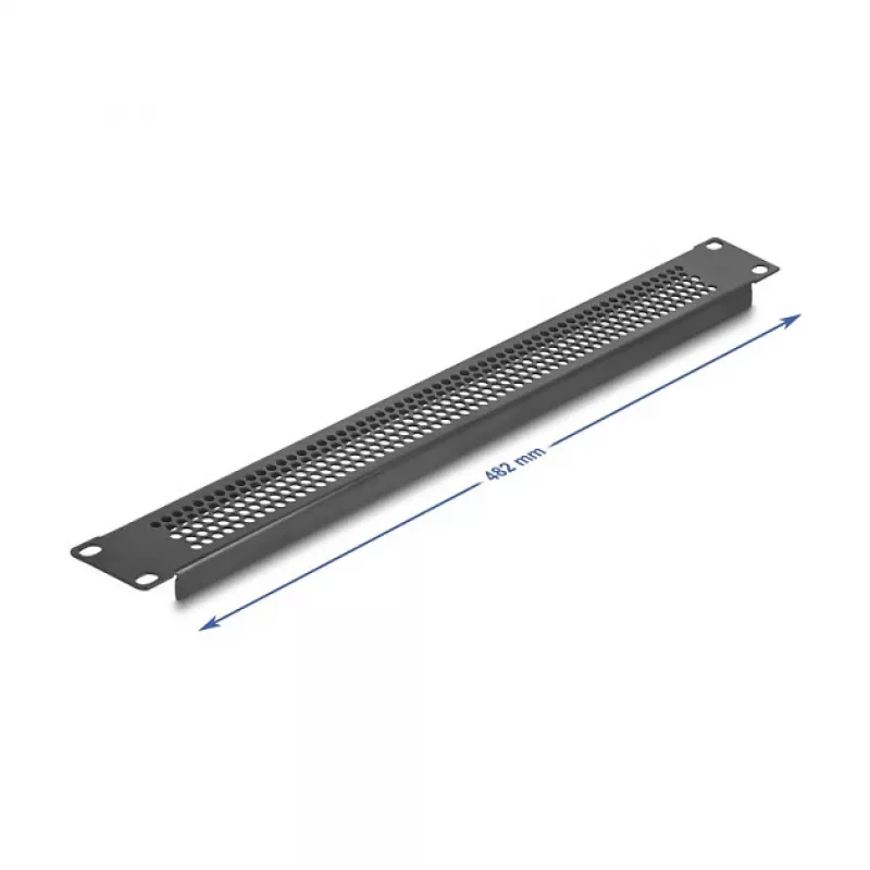Placa cega DeLOCK 67035 preto metal 44 mm x 482 mm x 11 mm
