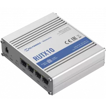 Router sem fios Teltonika RUTX10 Gigabit Ethernet dual-band (2,4 GHz / 5 GHz) branco