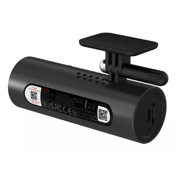Dashcam 70mai M200, 1080p Full HD 1920×1080, H.265, 60 fps, bateria 300 mAh, Wi-Fi, microSD até 128 GB, abertura f/1.8, preto