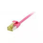 Cabo de rede RJ45, CAT6A 500MHz, 0,15m, magenta, U/FTP, cabo redondo Slimline d=3,8mm, TPE/LSZH (Superflex), AWG32, com cabo bruto Cat.7, Synergy 21 (S217380V3)