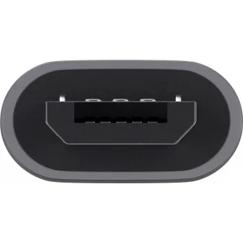 Adaptador Goobay USB 2.0 Hi-Speed, cinzento, cinzento – conector fêmea USB-C™ > ficha Micro USB 2.0 (Type-B) (55553)