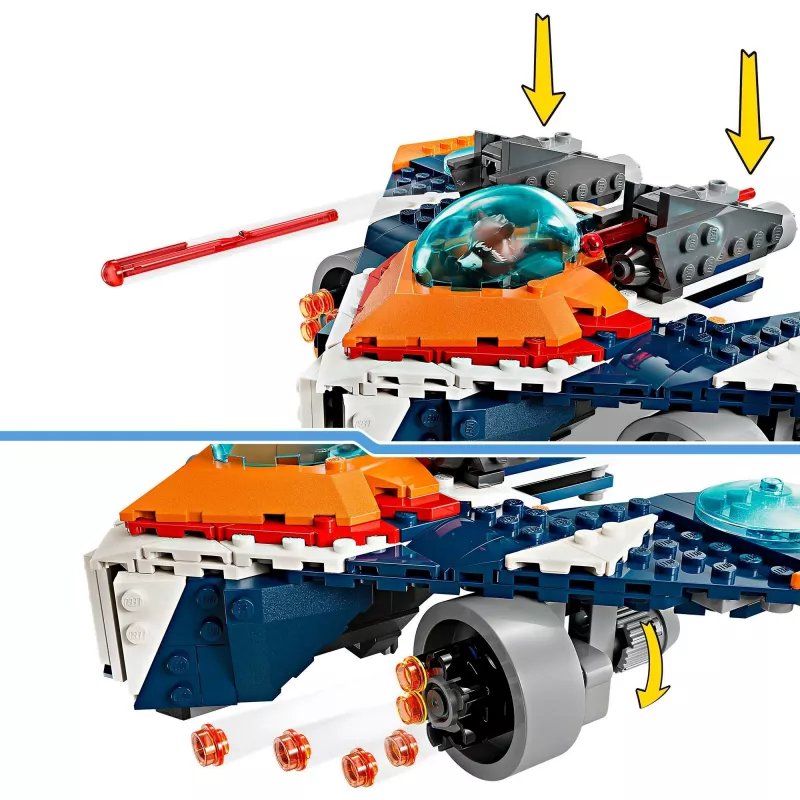 Brinquedo de construção LEGO Marvel Super Heroes Nave espacial Rocket 76278 – conjunto Rocket e Ronan