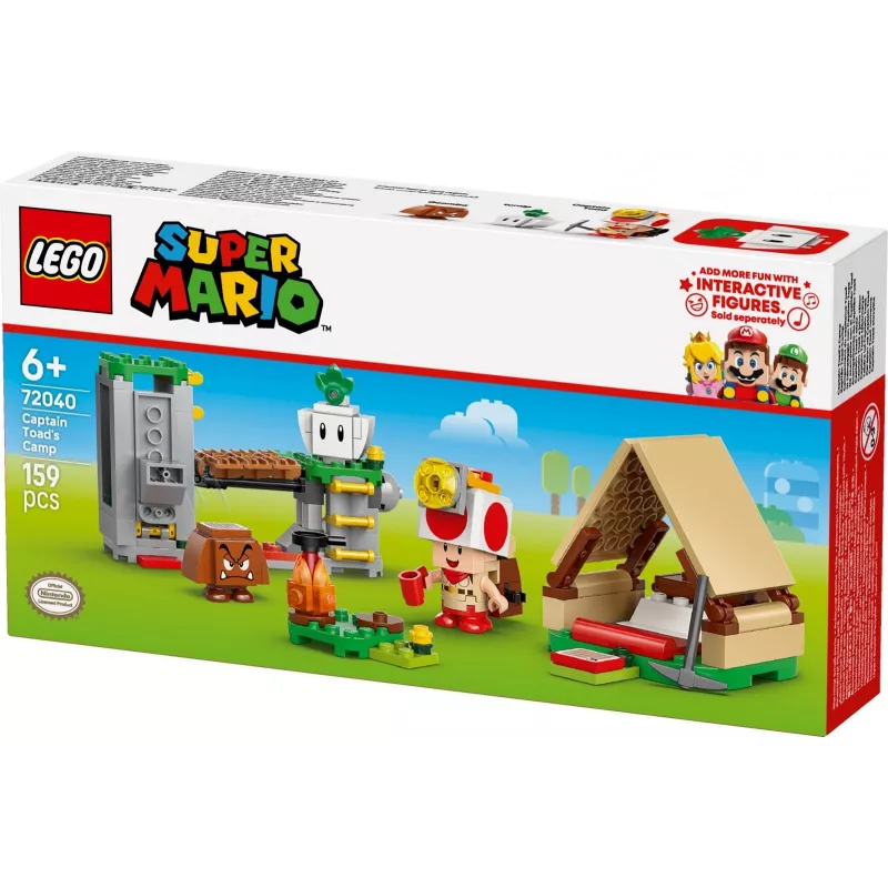 Brinquedo de construção LEGO Captain Toads Camp conjunto 72040 com funções interativas Super Mario