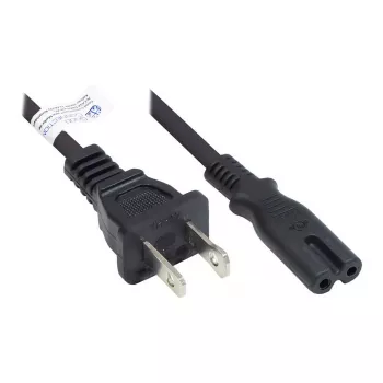 Alcasa P4070-S018 cabo de alimentação preto 1,8 m NEMA 1-15P conector fêmea C7 (P4070-S018)